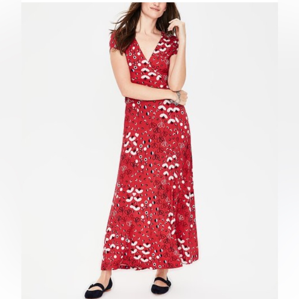 Boden Lily Jersey Dress - Pop Peony Meadow